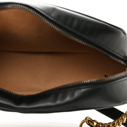 Gucci Calfskin Matelasse Small GG Marmont Chain Shoulder Bag Black 5 of 10