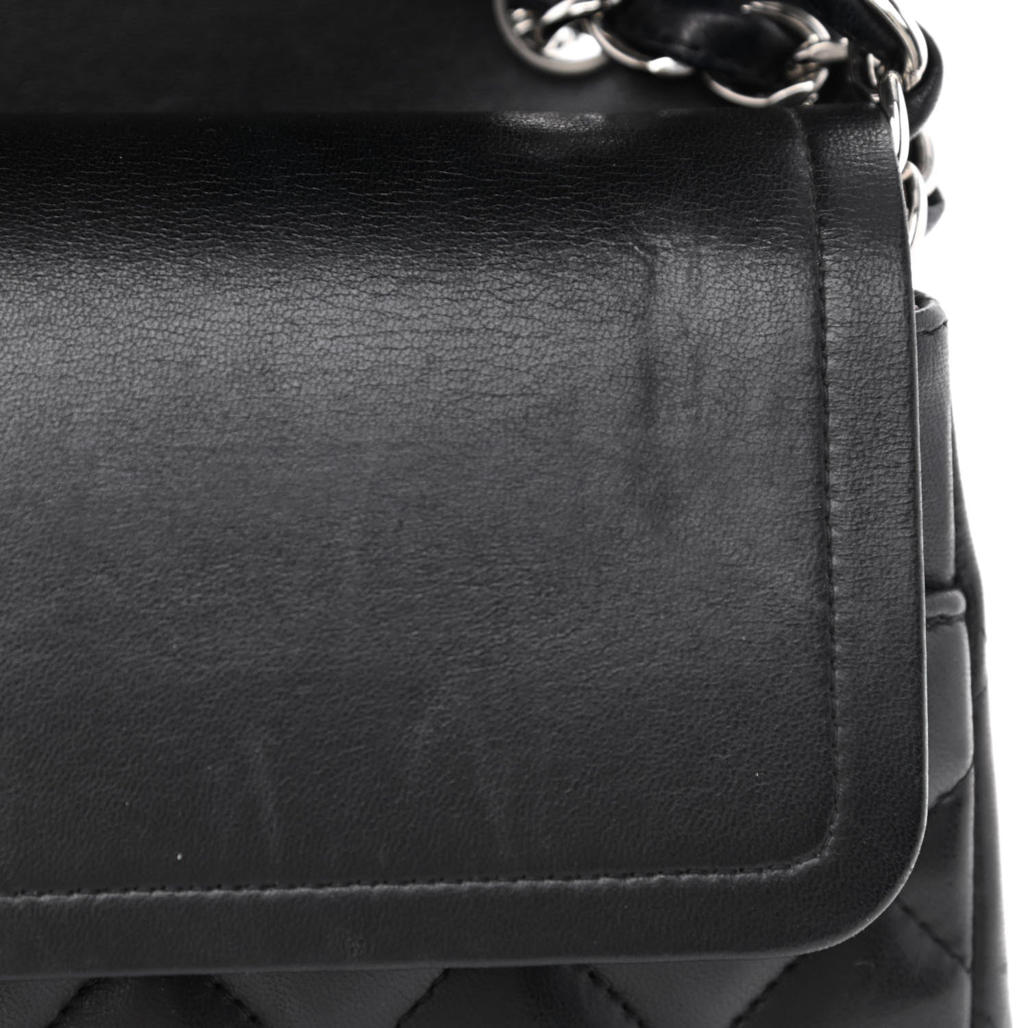 Chanel Lambskin Quilted Jumbo Double Flap Black 16 of 17