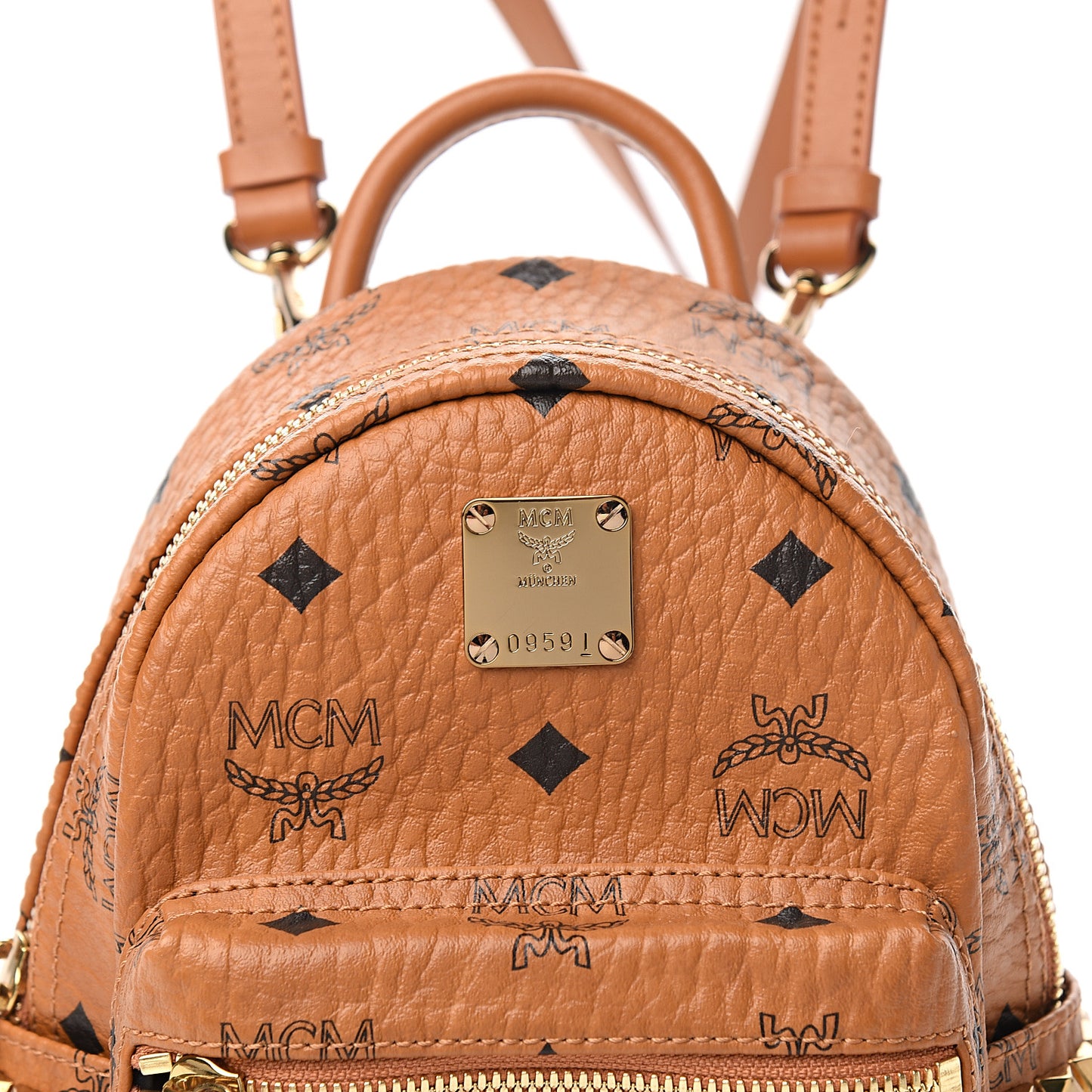 Visetos Side Stud X-Mini Stark Backpack Cognac