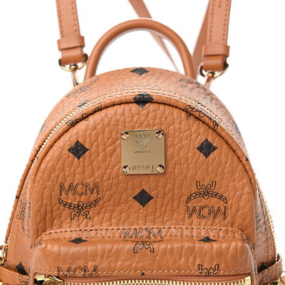 MCM Visetos Side Stud X-Mini Stark Backpack Cognac 9 of 9