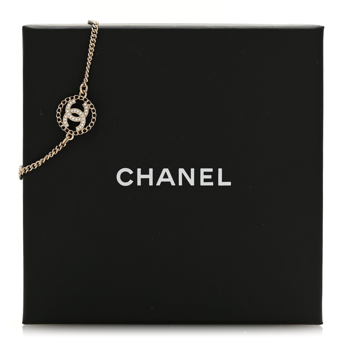 Crystal CC Chain Bracelet Gold