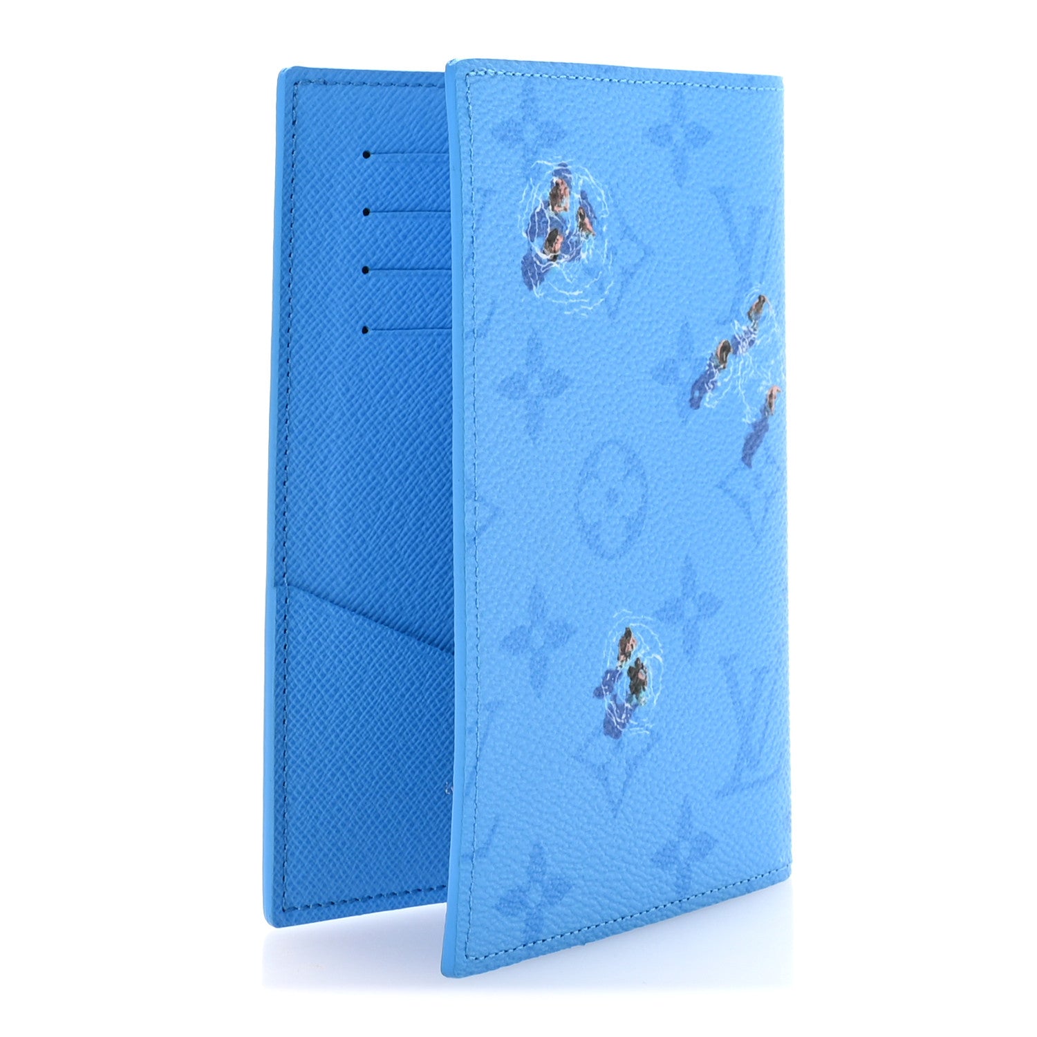 Louis Vuitton Monogram Sports Passport Cover Pool Blue 3 of 7
