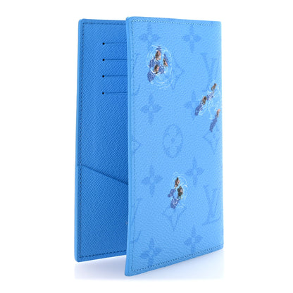 Louis Vuitton Monogram Sports Passport Cover Pool Blue 3 of 7