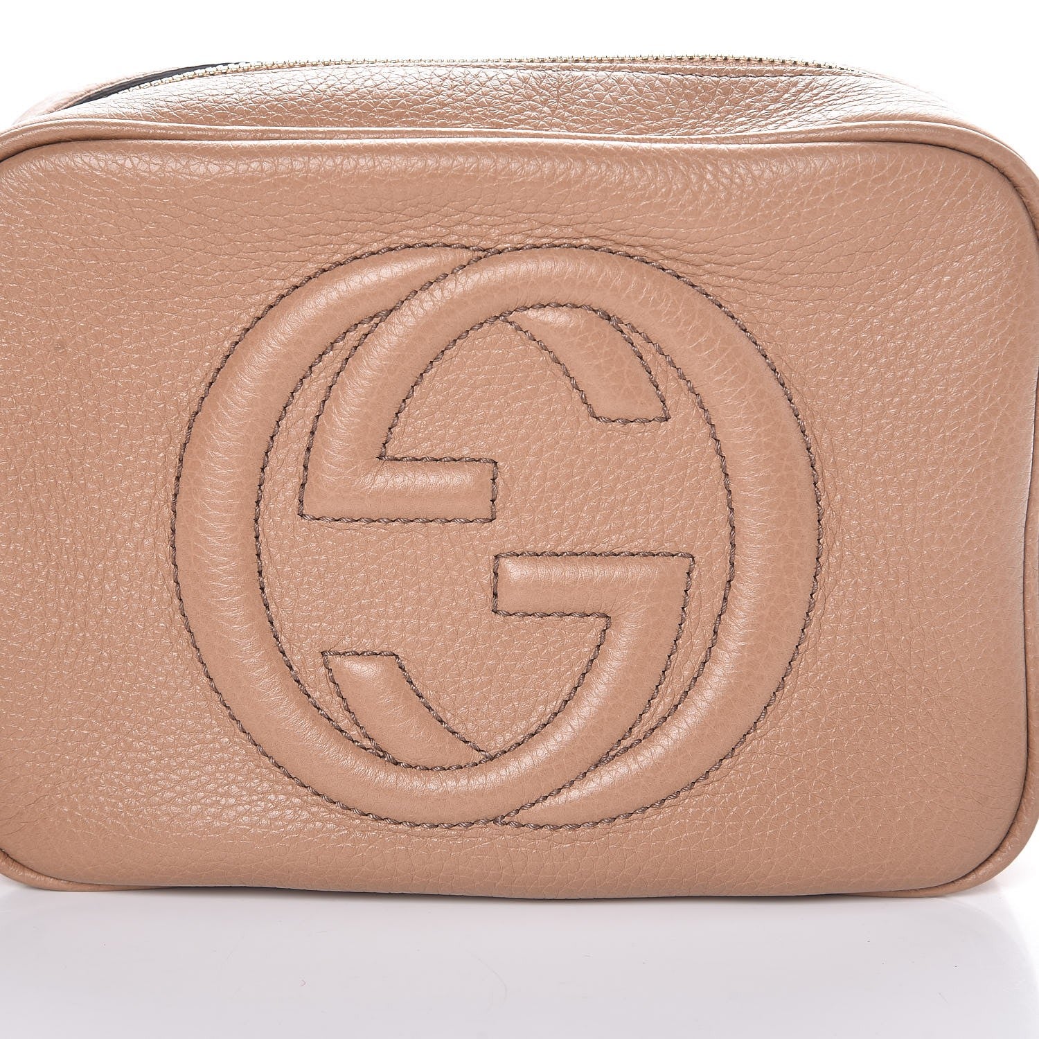 Gucci Pebbled Calfskin Small Soho Disco Bag Camelia 8 of 8
