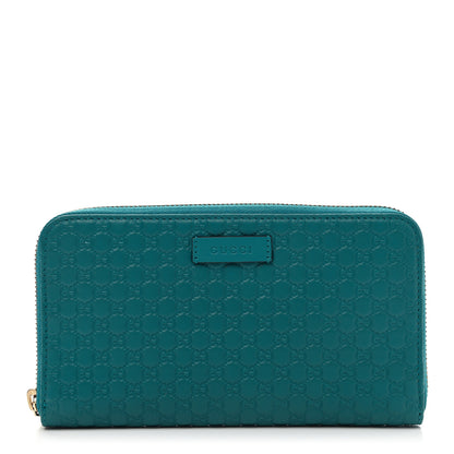 Gucci Microguccissima Zip Around Wallet Deep Cobalt 1 of 8