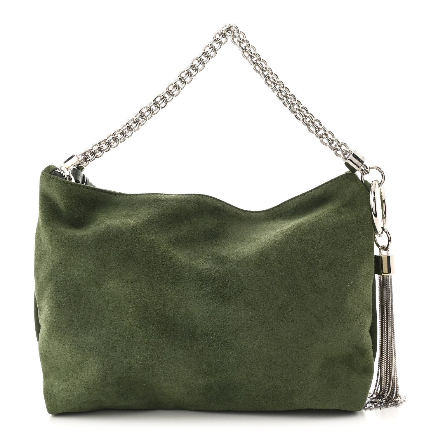 Jimmy Choo Suede Callie Shoulder Bag Green 1 of 9