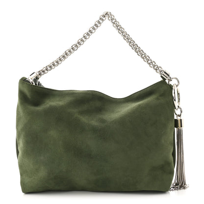 Jimmy Choo Suede Callie Shoulder Bag Green 1 of 9