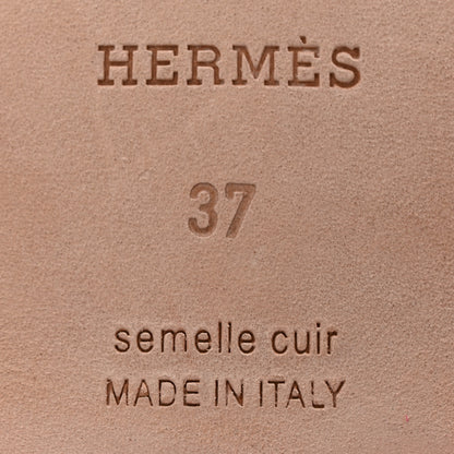 Hermes Suede Goatskin Oran Sandals 37 Rose Fuchsia 6 of 12