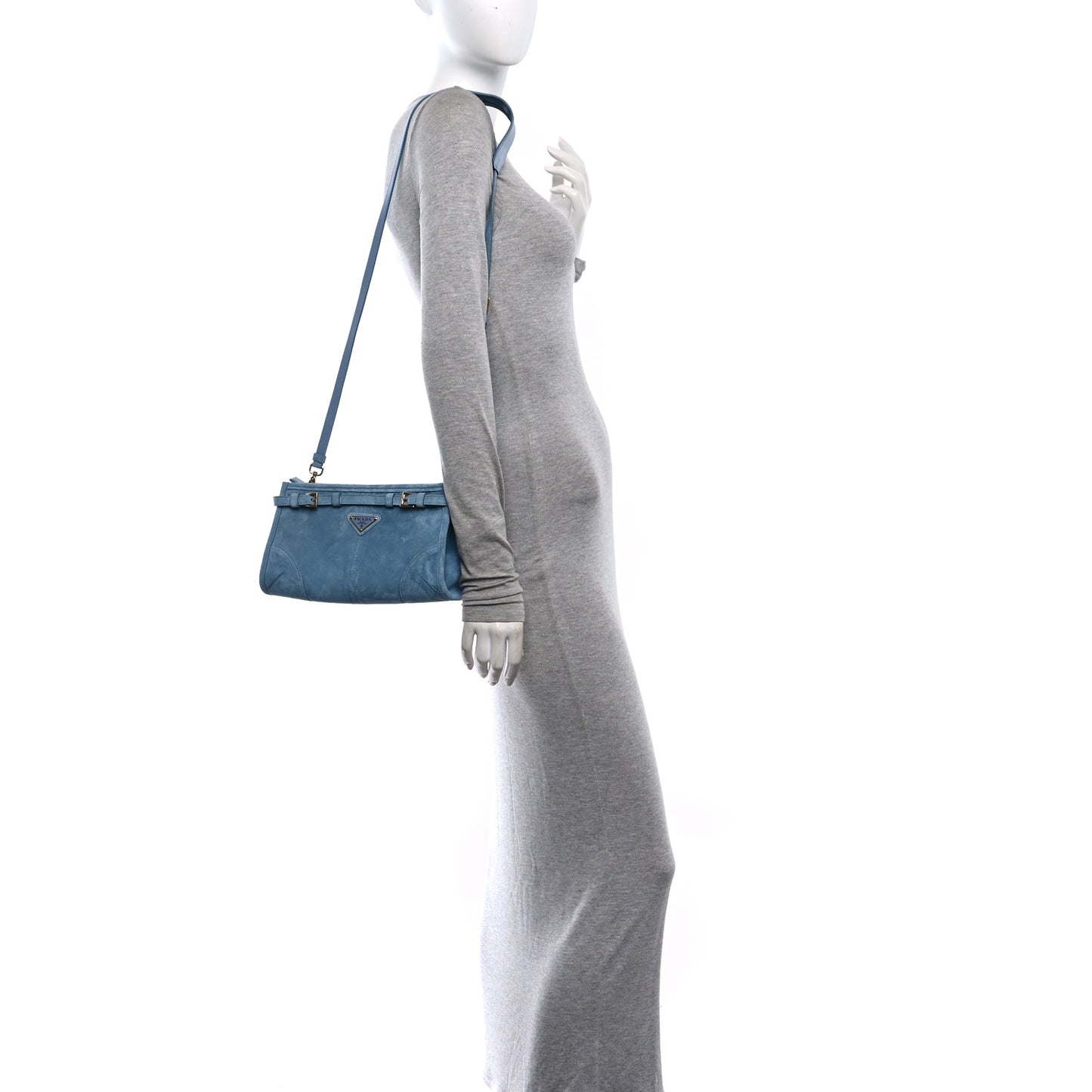 Scamosciato Triangle Small Bonnie Shoulder Bag Astrale