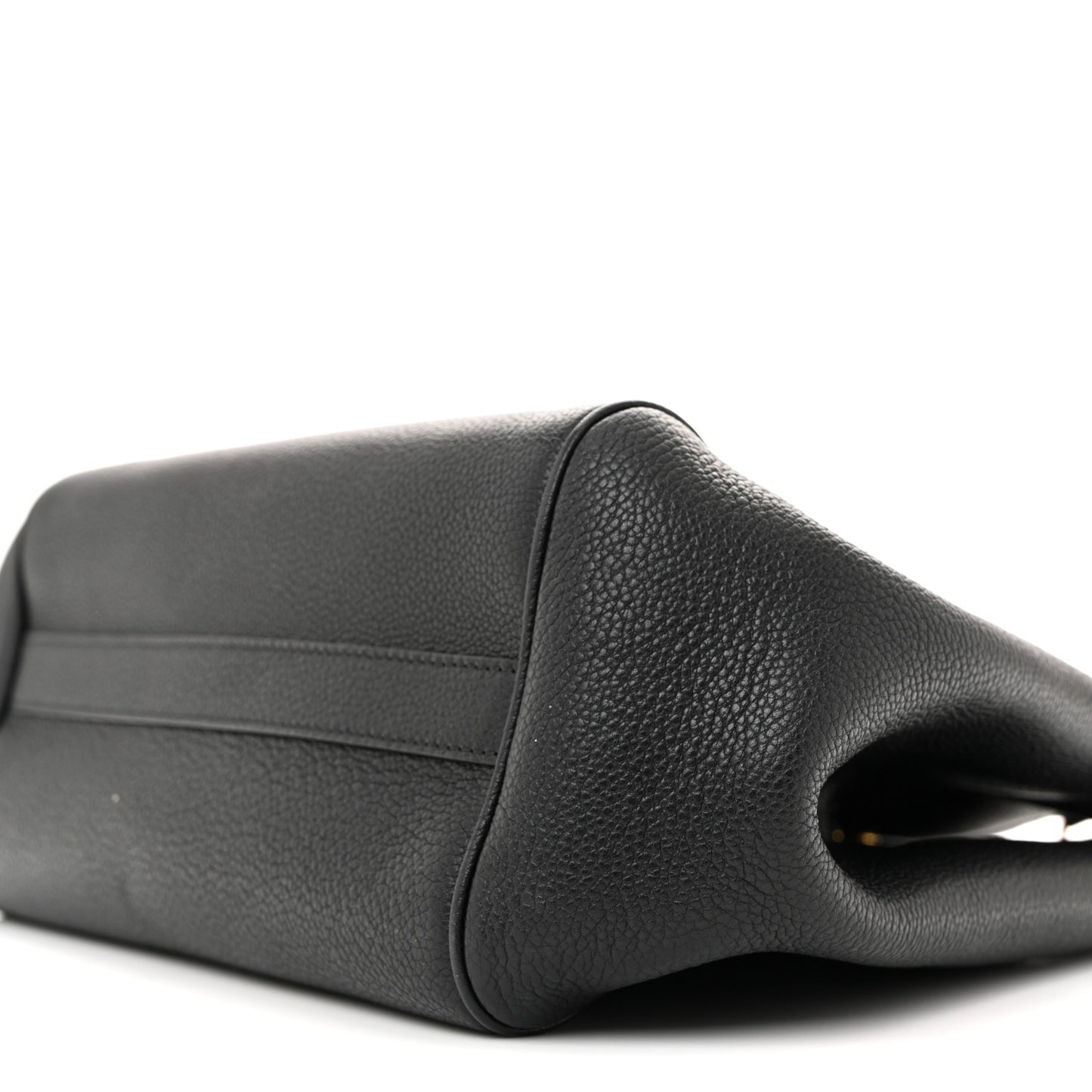 Grained Calfskin Small Folded Cabas Black