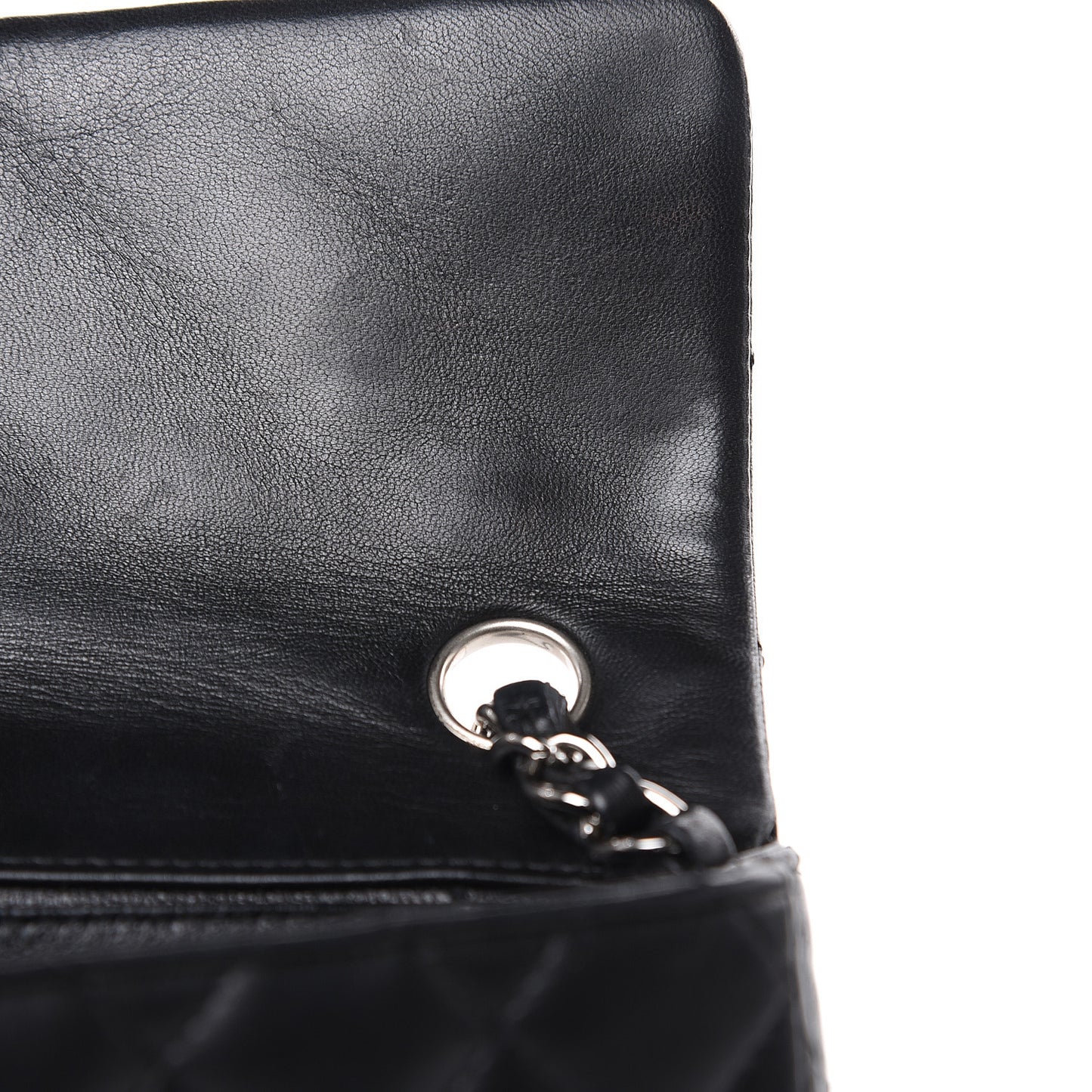 Lambskin Quilted East West Flap Black