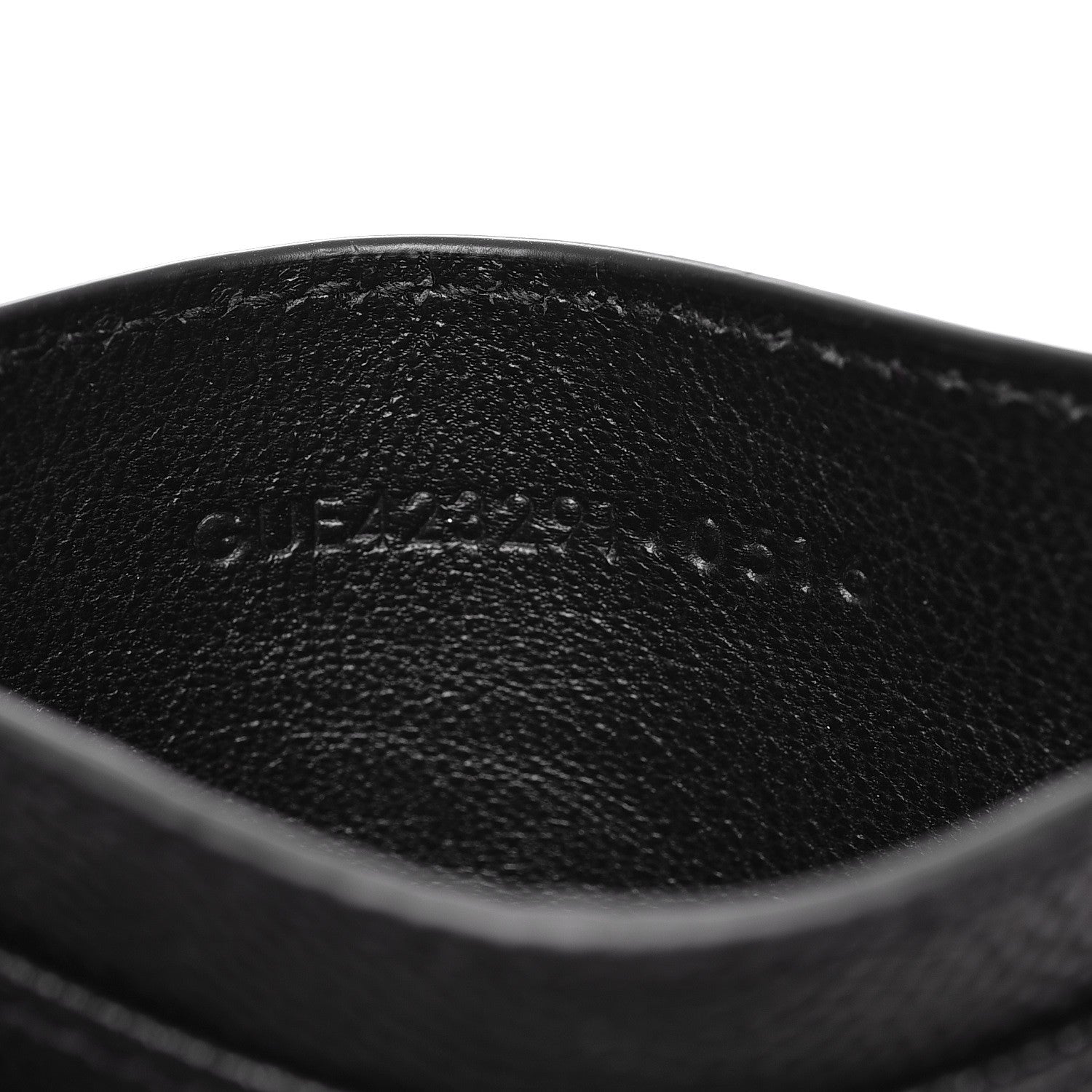 Saint Laurent Grain De Poudre Matelasse Chevron Monogram Credit Card Case Black 7 of 8