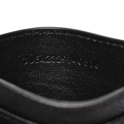 Saint Laurent Grain De Poudre Matelasse Chevron Monogram Credit Card Case Black 7 of 8