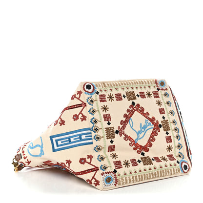 Christian Louboutin Frise Broderie Calfskin Greekaba Tote Biscotto Multicolor 4 of 9