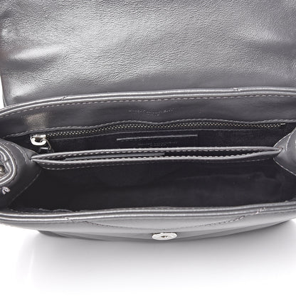 Saint Laurent Calfskin Y Quilted Monogram Toy Loulou Crossbody Bag Storm 4 of 9