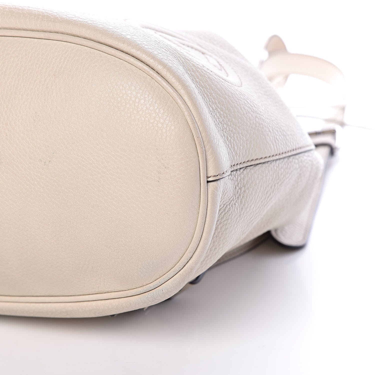 Gucci Pebbled Calfskin Small Soho Drawstring Backpack White 10 of 11