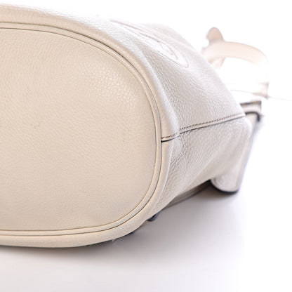 Gucci Pebbled Calfskin Small Soho Drawstring Backpack White 10 of 11