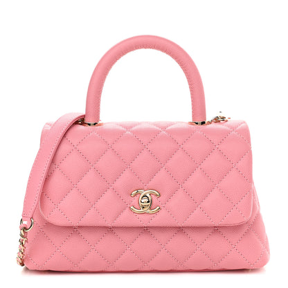 Chanel Caviar Quilted Mini Coco Handle Flap Pink 1 of 9