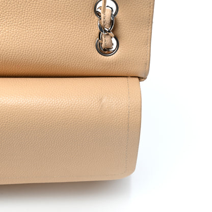 Chanel Caviar Quilted Jumbo Double Flap Light Beige 13 of 14