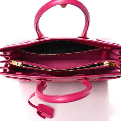 Saint Laurent Calfskin Small Sac De Jour Lipstick Fuchsia 5 of 8