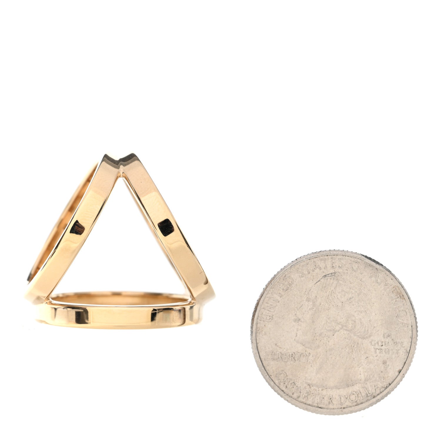 Hermes Permabrass Gold Plated Trio Scarf Ring 2 of 3