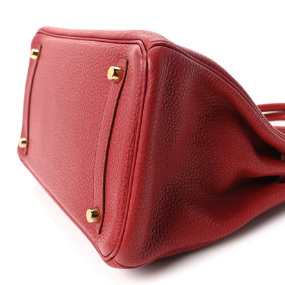 Hermes Taurillon Clemence Birkin 30 Rouge Garance 10 of 10