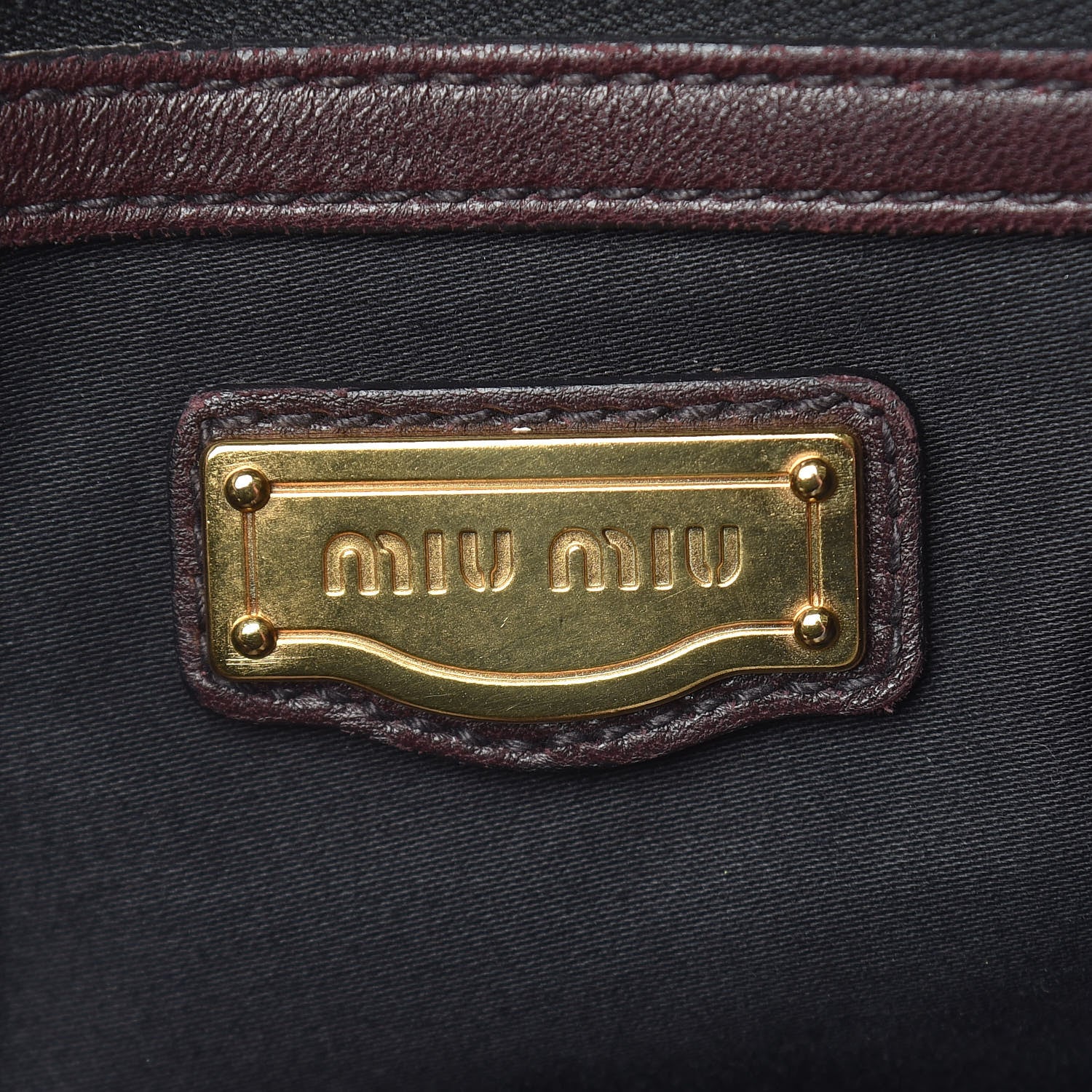 Miu Miu Nappa Matelasse Satchel Brown 6 of 18