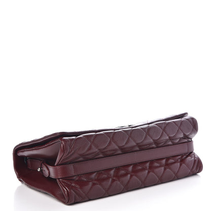 Chanel Goatskin Quilted Large City Rock Flap Burgundy 4 of 7