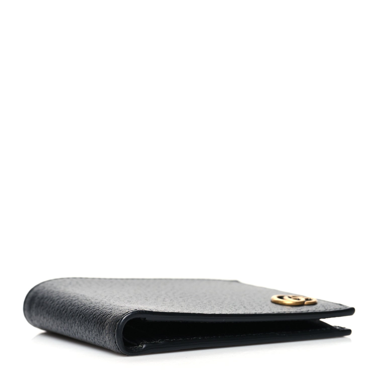Gucci Textured Calfskin GG Marmont Bi-Fold Coin Wallet Black 4 of 10