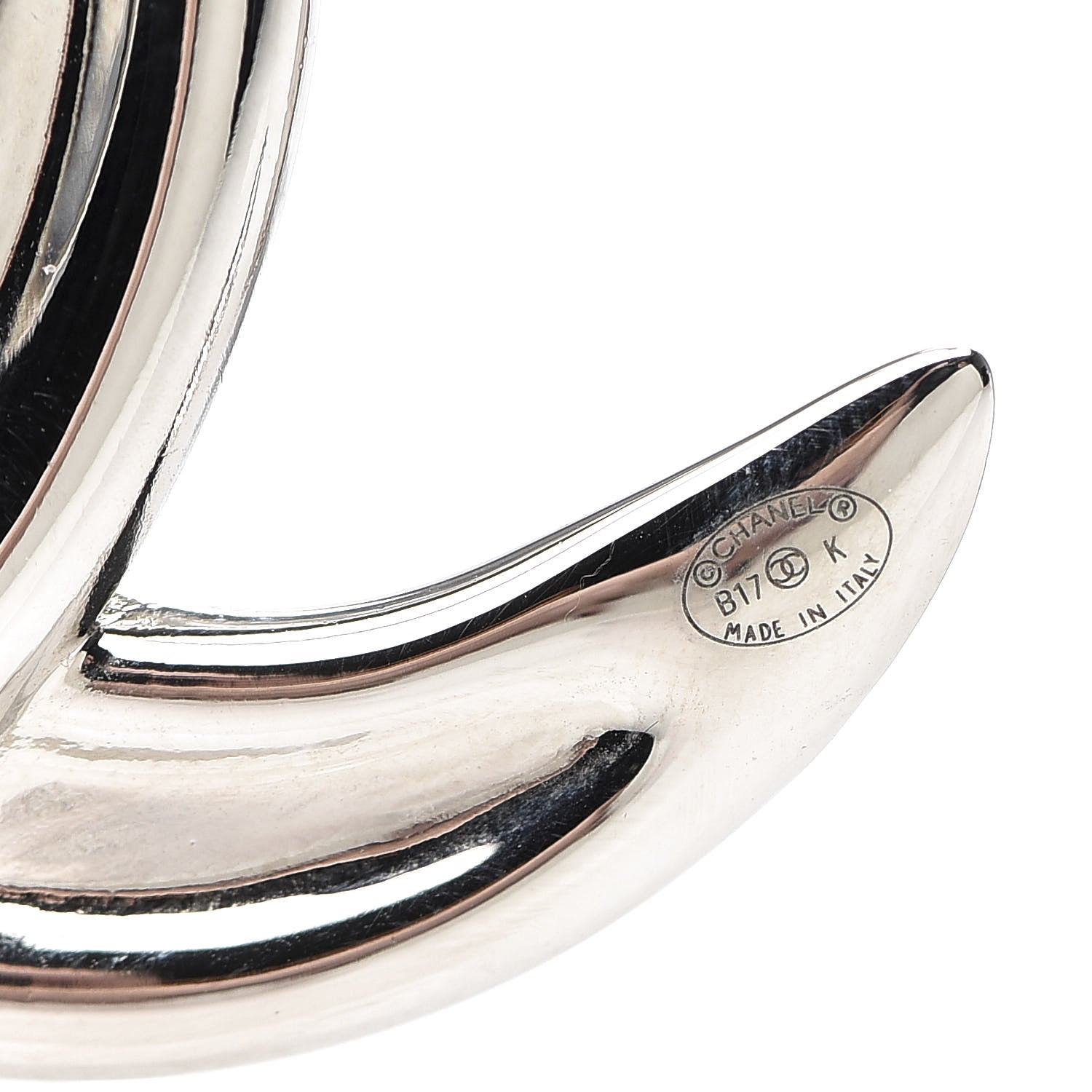 Chanel Baguette Crystal CC Brooch Silver 3 of 4