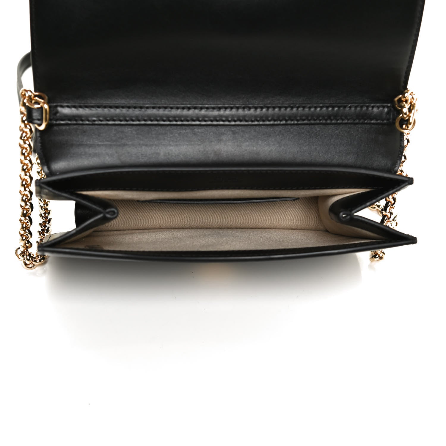 Chloe Calfskin Suede C Clutch With Chain Black 5 of 10