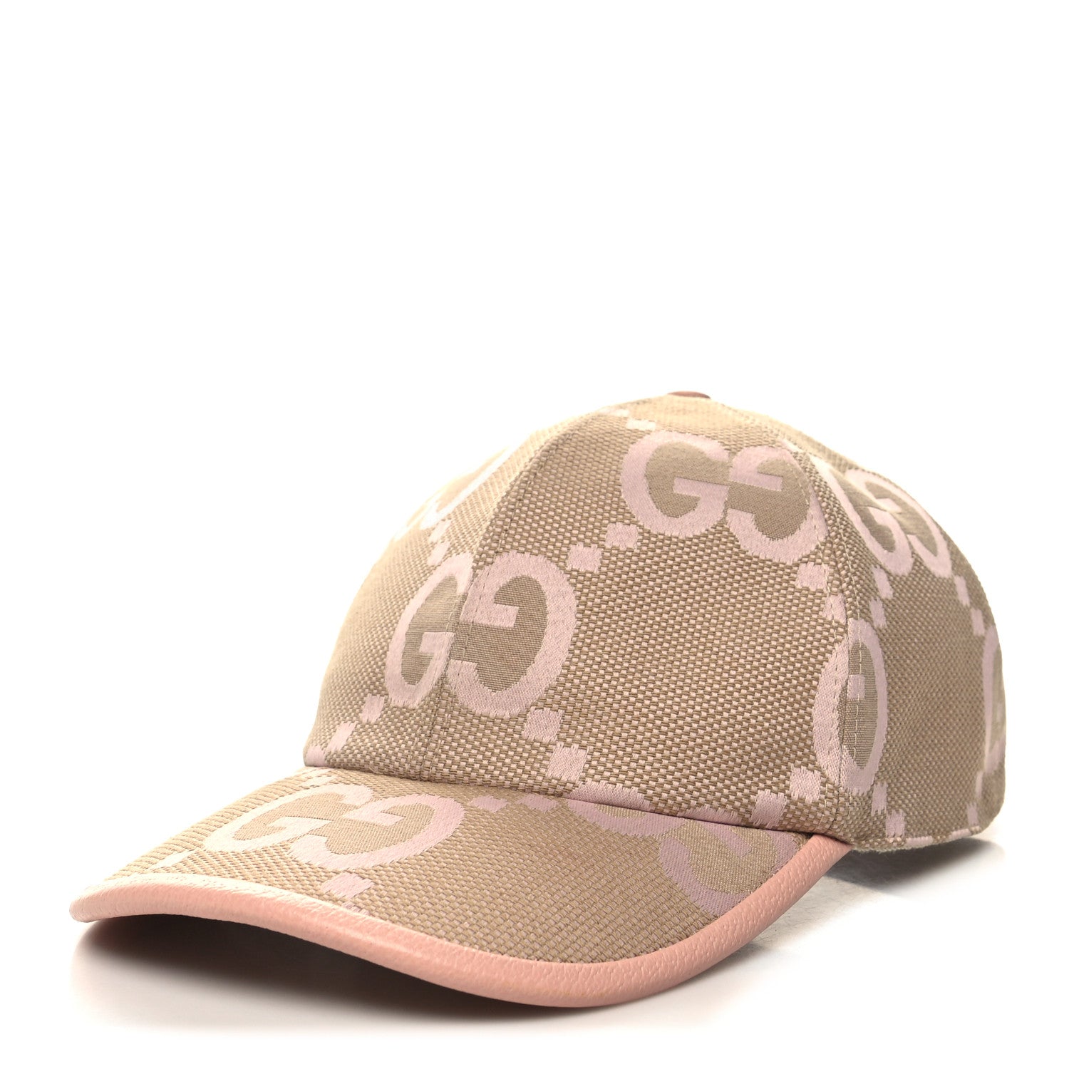 Gucci Monogram Jumbo GG Mosteri Baseball Hat XXL 60 Beige Light Pink 1 of 9