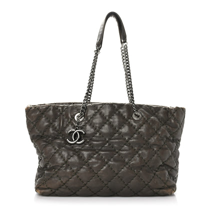 Chanel Calfskin Ultimate Stitch Shopping Tote Khaki 1 of 13