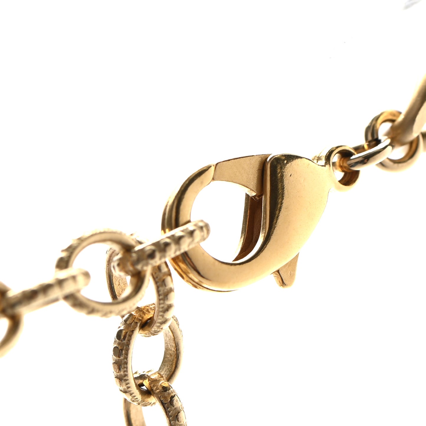 Calfskin Pearl Chain 90's Camellia CC Choker Necklace Gold Black