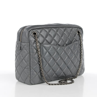 Chanel Aged Calfskin Quilted Large Reissue Camera Case Grey 3 of 8