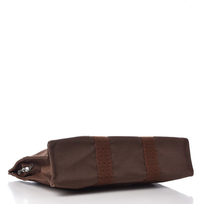 Hermes Canvas Herline MM Tote Brown 4 of 12