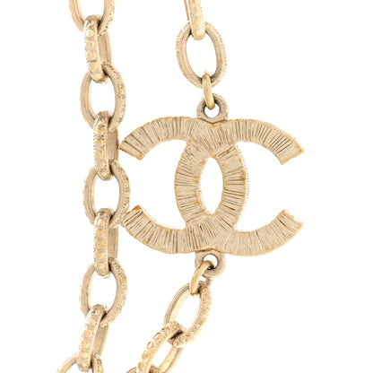 Chanel Beaded Pearl CC Necklace Gold Multicolor 4 of 6