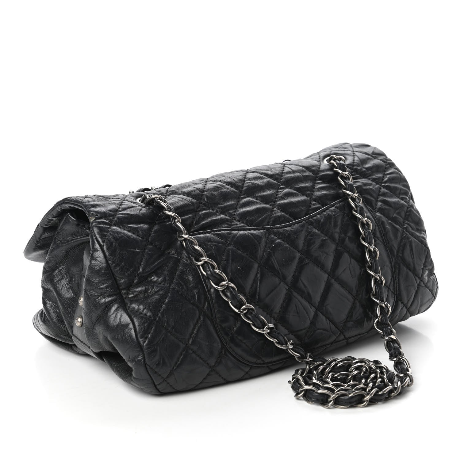 Chanel Distressed Lambskin Quilted Flap Black 3 of 10