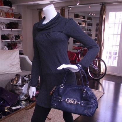 Gucci Guccissima Tote Navy 2 of 10