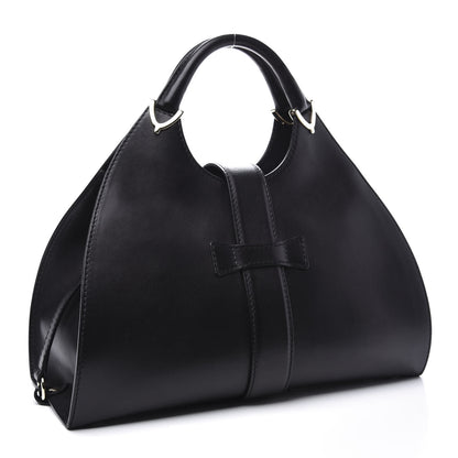 Gucci Calfskin Medium Stirrup Top Handle Bag Black 2 of 9