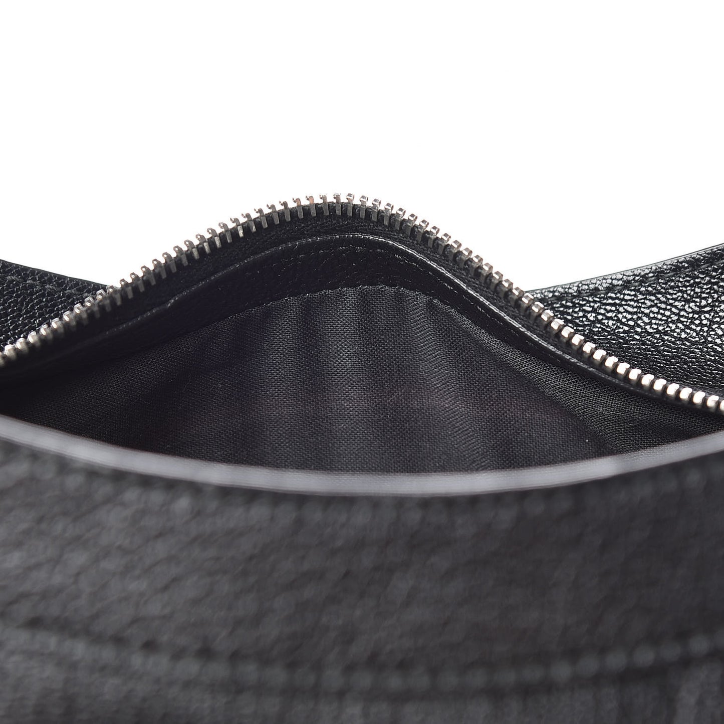 Chevre Silver Metallic Edge Hardware Velo Black