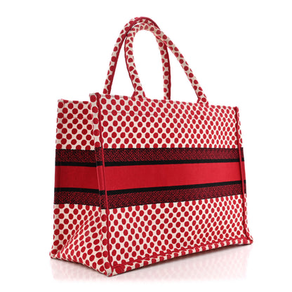 Christian Dior Canvas Medium DiorAmour Dots Book Tote Red 3 of 16