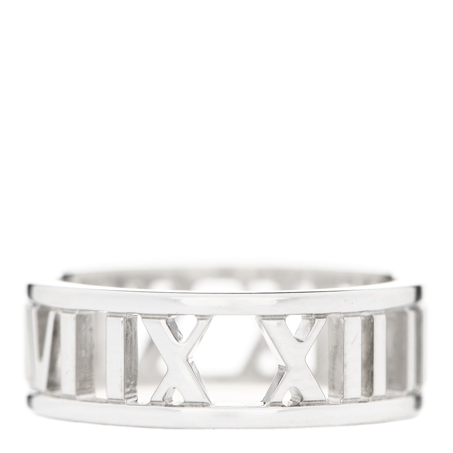 Sterling Silver Wide Atlas Open Ring 54 6.75