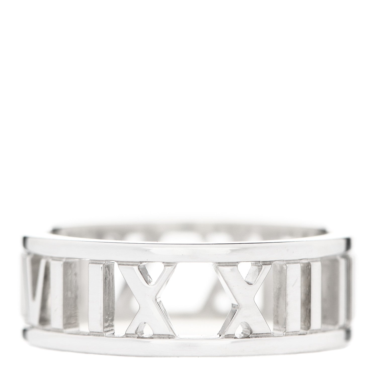 Tiffany Sterling Silver Wide Atlas Open Ring 54 6.75 1 of 4