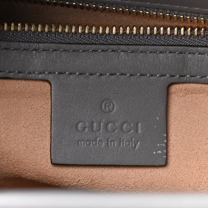 Gucci Nappa Bamboo Web Small Nymphaea Top Handle Bag Deep Grey Mystic White 6 of 14