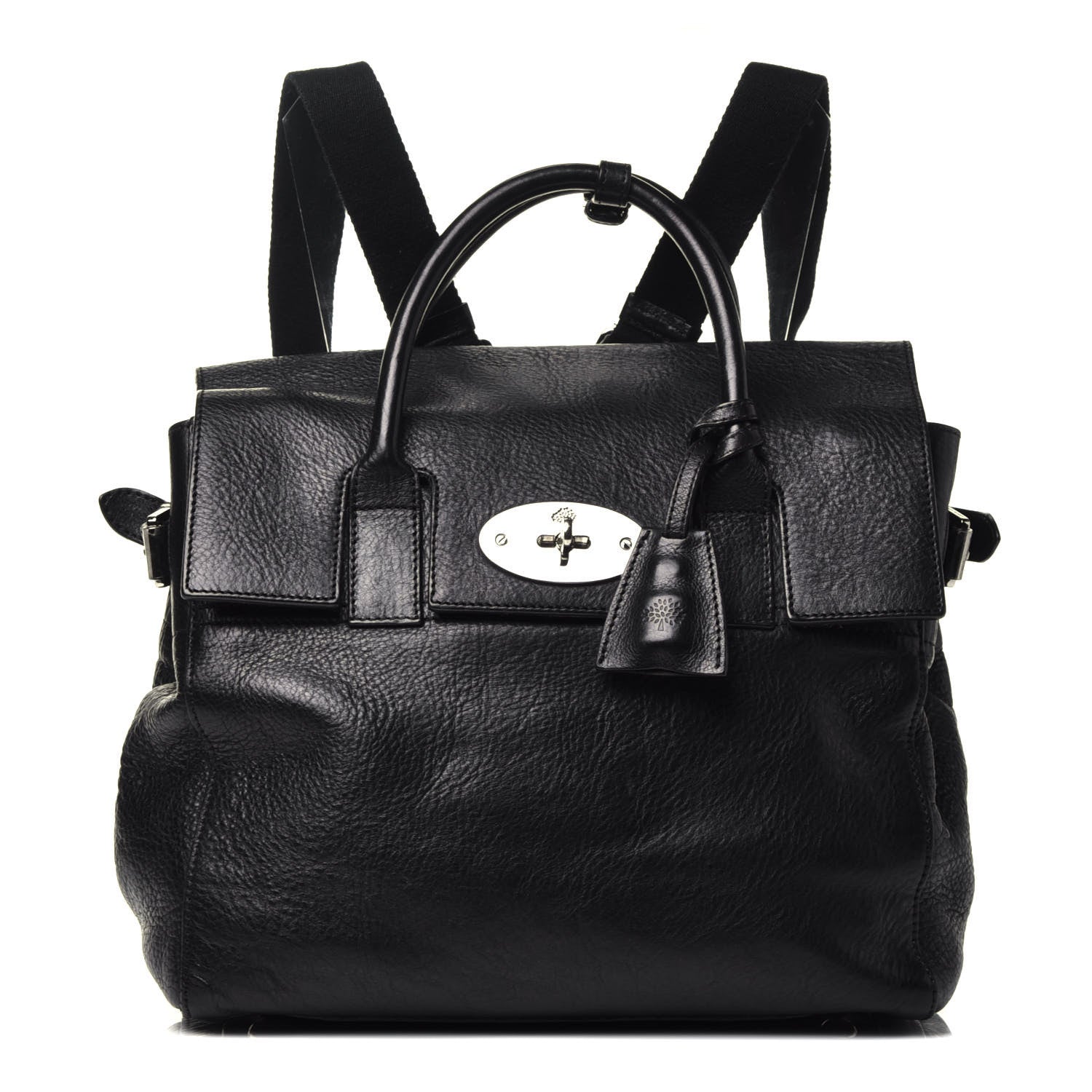 Mulberry Natural Leather Mini Cara Delevingne Convertible Satchel Black 1 of 10