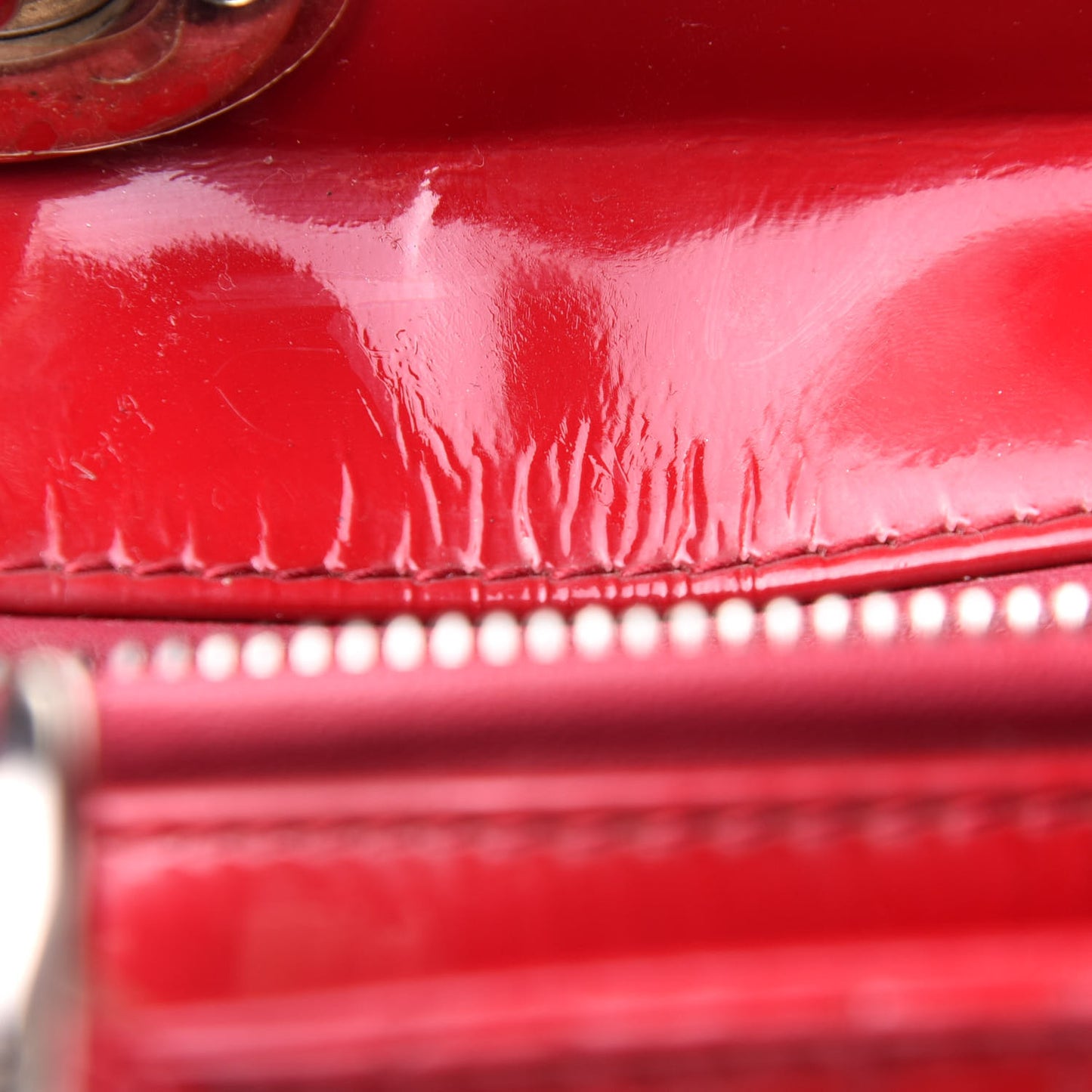 Patent Cannage Large Lady Dior Red
