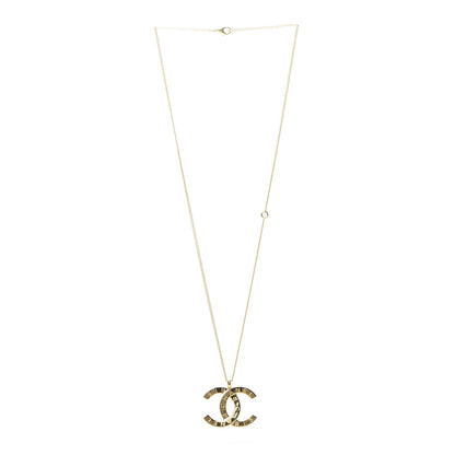 Chanel Metal CC Paris Button Necklace Gold 3 of 5
