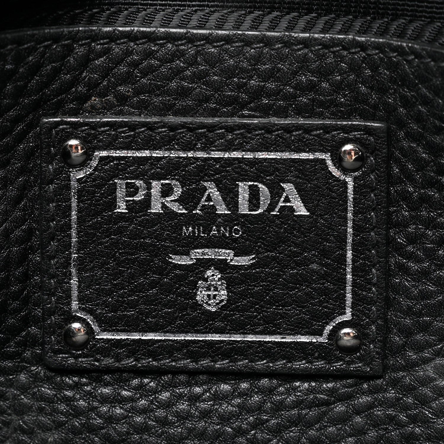Prada Vitello Daino Tote Dark Grey 6 of 12