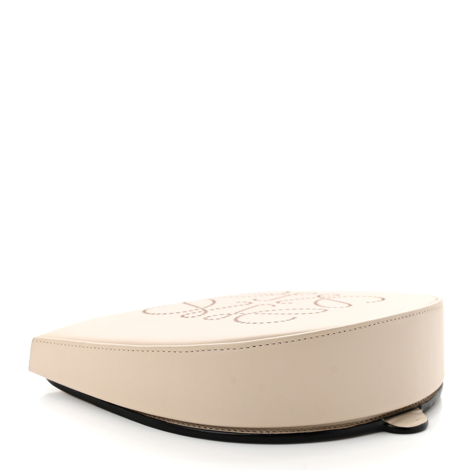 Loewe Buffed Calfskin Logo Embossed Small Heel Pouch Light Oat Tan 4 of 12